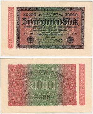 R0653 Germany Banknote Inflation 20000 Mark 1923 UNC -> Make Offer