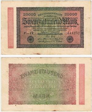 R0661 Germany Banknote Inflation 20000 Mark 1923 -> Make Offer