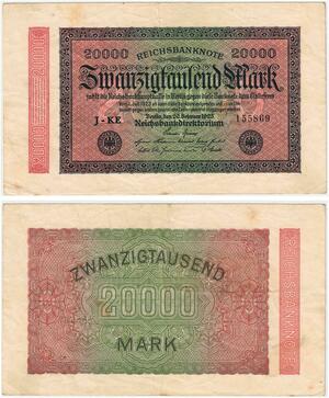 R0663 Germany Banknote Inflation 20000 Mark 1923 -> Make Offer