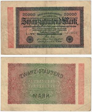 R0665 Germany Banknote Inflation 20000 Mark 1923 -> Make Offer