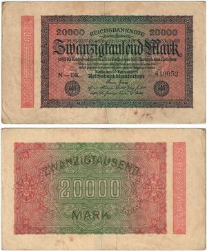 R0667 Germany Banknote Inflation 20000 Mark 1923 -> Make Offer