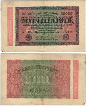 R0668 Germany Banknote Inflation 20000 Mark 1923 -> Make Offer