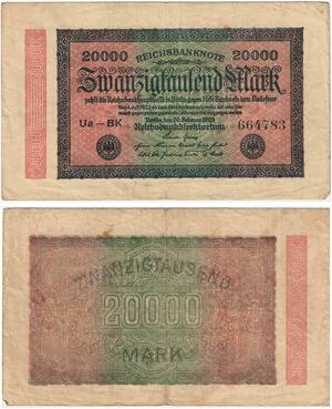 R0669 Germany Banknote Inflation 20000 Mark 1923 -> Make Offer
