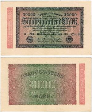 R0673 Germany Banknote Inflation 20000 Mark 1923 UNC -> Make Offer