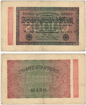 R0676 Germany Banknote Inflation 20000 Mark 1923 -> Make Offer