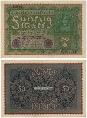 R0691 Germany Banknote 50 Mark 1919 Reihe 1 UNC-> Make Offer