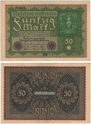 R0693 Germany Banknote 50 Mark 1919 Reihe 4 UNC -> Make Offer