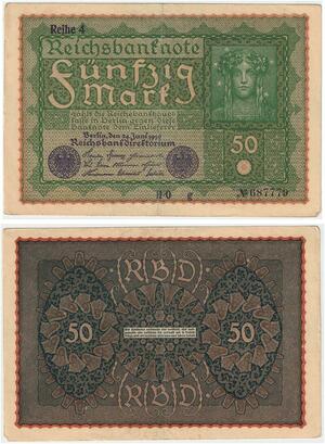 R0733 Germany Banknote 50 Mark 1919 Reihe 4 -> Make Offer