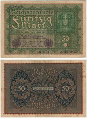 R0737 Germany Banknote 50 Mark 1919 Reihe 1 -> Make Offer