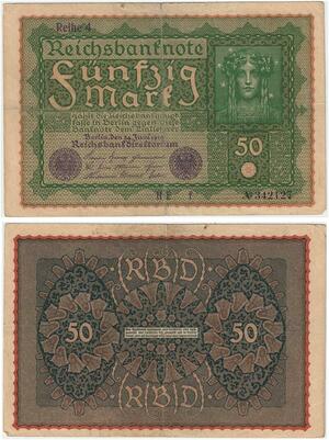R0765 Germany Banknote 50 Mark 1919 Reihe 4 -> Make Offer