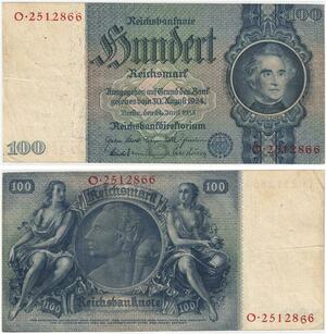 R0781 Germany Banknote Third Reich 100 Reichsmark 1935 AU -> Make Offer