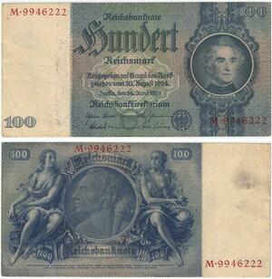 R0785 Germany Banknote Third Reich 100 Reichsmark 1935 AU -> Make Offer