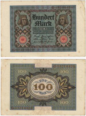 R0822 Germany Banknote 100 Mark 1920 AU+-> Make Offer