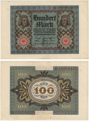R0825 Germany Banknote 100 Mark 1920 UNC-> Make Offer