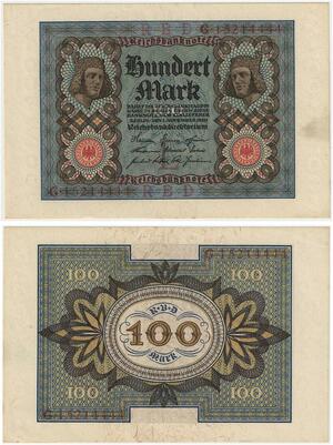 R0843 Germany Banknote 100 Mark 1920 UNC -> Make Offer