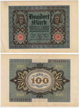 R0855 Germany Banknote 100 Mark 1920 AU+ -> Make Offer