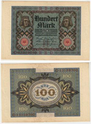 R0860 Germany Banknote 100 Mark 1920 UNC -> Make Offer