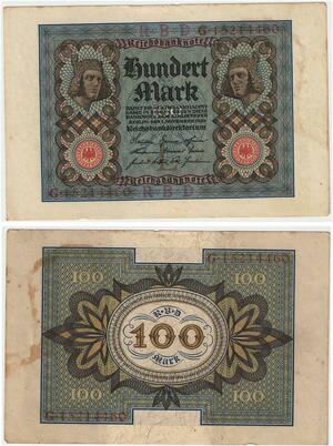 R0875 Germany Banknote 100 Mark 1920 AU-> Make Offer