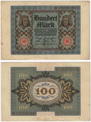 R0876 Germany Banknote 100 Mark 1920 AU- -> Make Offer