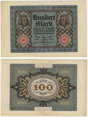 R0877 Germany Banknote 100 Mark 1920 AU -> Make Offer