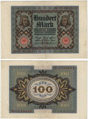 R0899 Germany Banknote 100 Mark 1920 UNC -> Make Offer