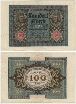 R0908 Germany Banknote 100 Mark 1920 AU-> Make Offer