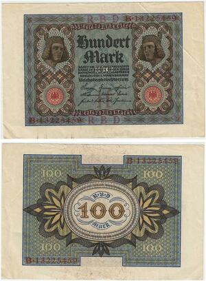 R0915 Germany Banknote 100 Mark 1920 AU  -> Make Offer