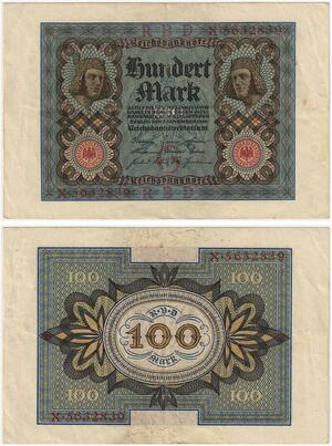R0917 Germany Banknote 100 Mark 1920 -> Make Offer