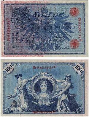R0925 Germany Banknote 100 Mark 1908 UNC -> Make Offer