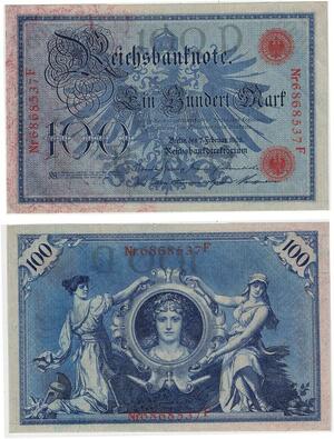 R0926 Germany Banknote 100 Mark 1908 UNC -> Make Offer