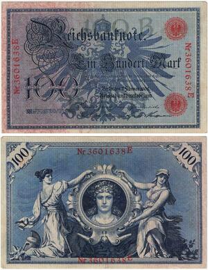 R0932 Germany Banknote 100 Mark 1908 UNC-> Make Offer