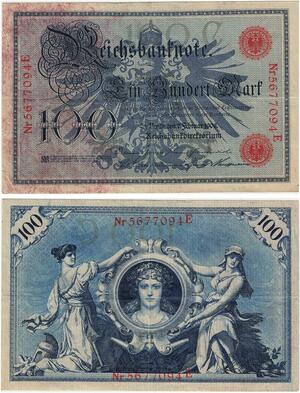 R0933 Germany Banknote 100 Mark 1908 -> Make Offer