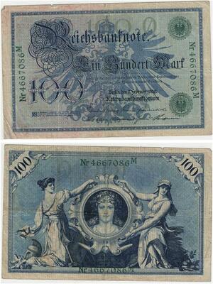 R0937 Germany Banknote 100 Mark 1908 -> Make Offer