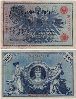 R0944 Germany Banknote 100 Mark 1908 -> Make Offer