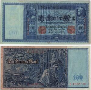 R0946 Germany Banknote 100 Mark 1910 AU -> Make Offer