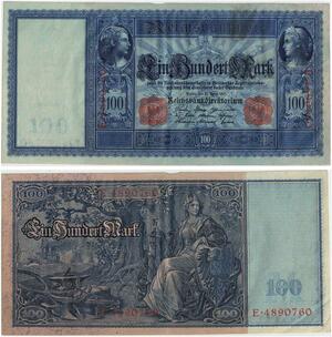 R0947 Germany Banknote 100 Mark 1910 AU -> Make Offer