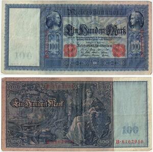 R0951 Germany Banknote 100 Mark 1910 AU -> Make Offer