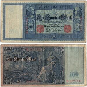 R0955 Germany Banknote 100 Mark 1910 -> Make Offer
