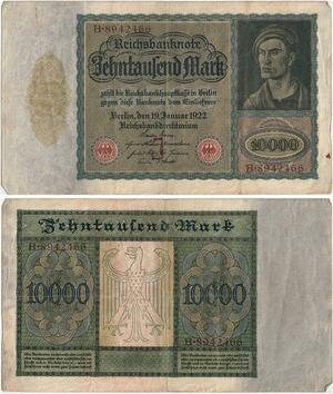 R0963 Germany Banknote Inflation 10000 Mark 1922 -> Make Offer