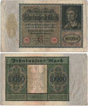 R0964 Germany Banknote Inflation 10000 Mark 1922 -> Make Offer