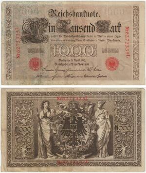 R0968 Germany Banknote 1000 Mark 1910 -> Make Offer