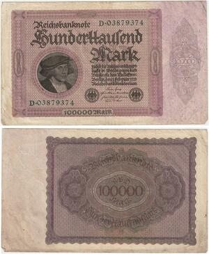 R0989 Germany Banknote Inflation 10000 Mark 1923 -> Make Offer