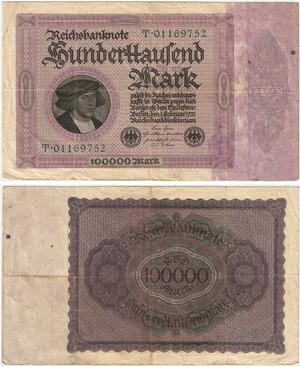 R0991 Germany Banknote Inflation 10000 Mark 1923 -> Make Offer