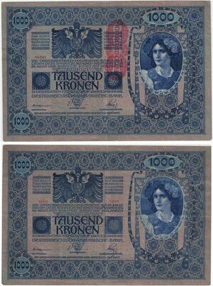 R1005 Austria Hungary Deutschösterreich Banknote 1000 Kronen1902 AU ->Offer
