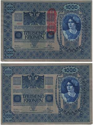 R1008 Austria Hungary Deutschösterreich Banknote 1000 Kronen 1902 AU ->Offer