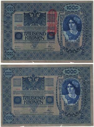 R1010 Austria Hungary Deutschösterreich Banknote 1000 Kronen 1902 AU ->Offer