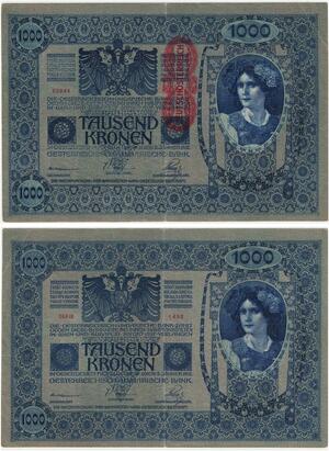 R1012 Austria Hungary Deutschösterreich Banknote 1000 Kronen 1902 AU ->Offer