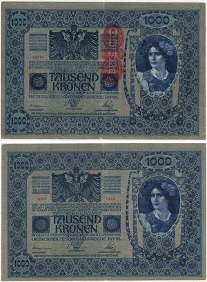 R1013 Austria Hungary Deutschösterreich Banknote 1000 Kronen 1902 AU ->Offer
