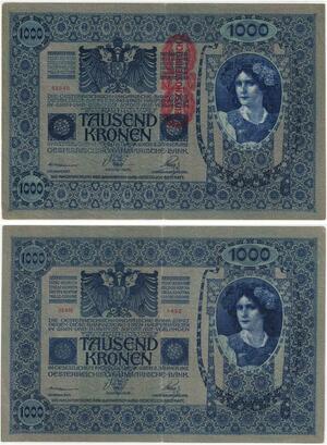R1014 Austria  Hungary Deutschösterreich Banknote 1000 Kronen1902 AU ->Offer