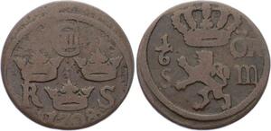 O2039 Sweden Suede 1/6 Öre Carl XII 1708 ->Make offer